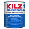 KILZ White Flat Water-Based Acrylic Stain Blocking Primer 1 qt