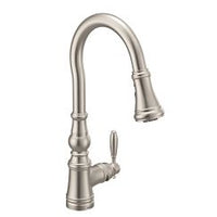 Spot resist stainless one-handle high arc pulldown kitchen faucet