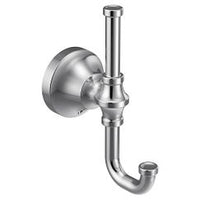 Chrome double robe hook