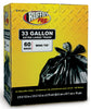 Ruffies Pro Black Wing Ties Trash Bags 33 gal. Capacity 0.75 mil. Thick x 32-1/2 x 38-1/2 in.