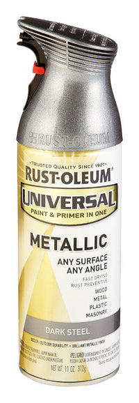 Rust-Oleum Universal Paint & Primer in One Dark Steel Metallic Spray Paint 11 oz.