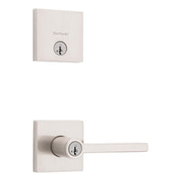 Kwikset Halifax Satin Nickel Zinc Lever and Single Cylinder Deadbolt