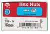 Hillman 7/16 in. Zinc-Plated Steel USS Hex Nut 50 pk