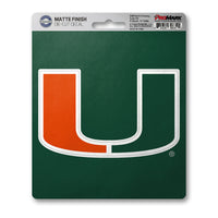 University of Miami Matte Decal Sticker