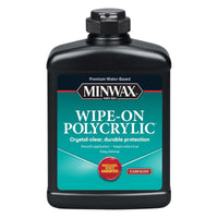 Minwax Wipe-On Poly Gloss Clear Water-Based Latex Polyurethane Stain 1 pt. (Pack of 4)