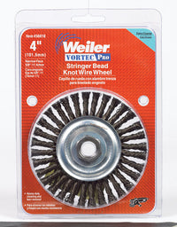 Weiler Vortec Pro 4 in. Stringer Bead Wire Wheel Brush Carbon Steel 20000 rpm 1 pc