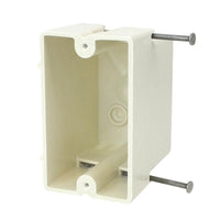 Allied Moulded FiberglassBOX 18 cu in Rectangle Fiberglass 1 gang Switch Box Off White