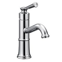 Chrome one-handle high arc bathroom faucet