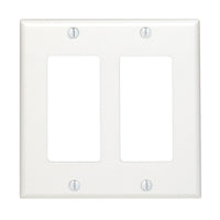 Leviton Decora White 2 gang Thermoset Plastic Rocker Wall Plate 1 pk (Pack of 50)