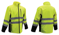 Boss Hi-Vis Yellow Polyester Rain Jacket XXL