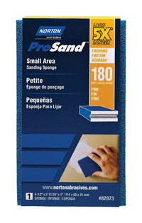 Norton ProSand 4.5 in. L X 2.69 in. W X 1 in. 180 Grit Fine Small Area Sanding Sponge