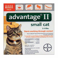 Bayer Advantage II Liquid Cat Flea Drops Imidacloprid/Pyriproxyfen 0.056 oz