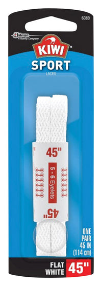 Kiwi Sport 45 in. White Athletic Shoe Laces