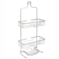 Zenna Home 22.5 in. H X 11 in. W X 4.75 in. L Satin Nickel Silver Shower Caddy