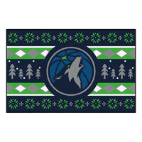 NBA - Minnesota Timberwolves Holiday Sweater Rug - 19in. x 30in.