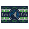 NBA - Minnesota Timberwolves Holiday Sweater Rug - 19in. x 30in.