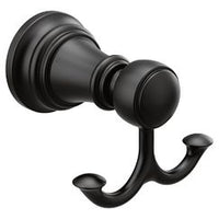 MATTE BLACK DOUBLE ROBE HOOK