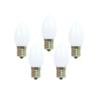 Holiday Bright Lights Incandescent C7 White 25 ct Replacement Christmas Light Bulbs 0.08 ft.