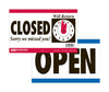 Hy-Ko English Open/Closed Clock Sign Plastic 6 in. H x 11 in. W (Pack of 3)