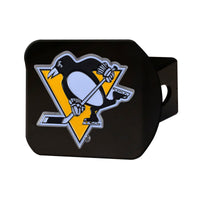 NHL - Pittsburgh Penguins Black Metal Hitch Cover - 3D Color Emblem