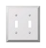 Amerelle Century Polished Chrome 2 gang Stamped Steel Toggle Wall Plate 1 pk