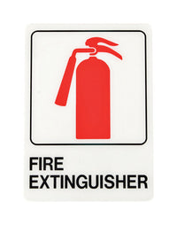 Hy-Ko English Fire Extinguisher Sign Plastic 7 in. H x 5 in. W (Pack of 5)