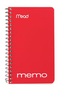 Mead 3 in. W x 5 in. L Wide Ruled Spiral Memo Book (Pack of 12)