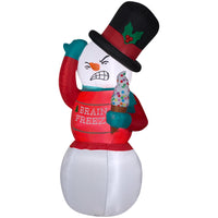 Znone Gemmy White Polyester Plug-In LED Inflatable Snowman Brain Freeze 31.89 L x 32.68 W in.