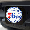 NBA - Philadelphia 76ers Black Metal Hitch Cover - 3D Color Emblem