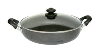 Bene Casa Aluminum Casserole with lid 12 in. 5.2 qt Black