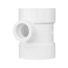 Charlotte Pipe 1-1/2 in. Hub X 4 in. D Hub PVC Sanitary Tee 1 pk