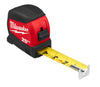 Milwaukee  25 ft. L x 1-1/8 in. W Compact Wide Blade  Tape Measure  Black/Red  1 pk