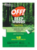 OFF Deep Woods Insect Repellent Towelettes For Mosquitoes 12 pk (Pack of 12)