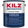 KILZ Restoration White Flat Water-Based Primer and Sealer 1 gal. (Pack of 4)