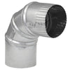 Imperial Manufacturing 3 in. Dia. x 3 in. Dia. Adjustable 90 deg. Aluminum/Galvanized Steel Stove Pipe Elbow