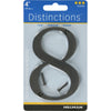 Hillman Distinctions 4 in. Bronze Metal Screw-On Number 8 1 pc (Pack of 3)