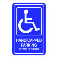 Hillman English Blue Handicap Sign 18 in. H X 12 in. W (Pack of 5)