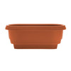 Bloem 24 in. H x 24 in. W Resin Deck rail Deck Rail Planter Terracotta Clay