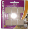 Magic Sliders Felt Self Adhesive Protective Pads Oatmeal Square 1 in. W X 1 in. L  (Pack of 6)