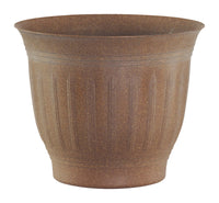 Bloem 12.8 in. H X 15.4 in. D Plastic Flower Pot Dark Earth