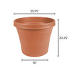 Bloem Terra Terracotta Resin UV-Resistant Round Planter 20.25 H x 24 Dia. in.