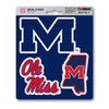 University of Mississippi (Ole Miss) 3 Piece Decal Sticker Set