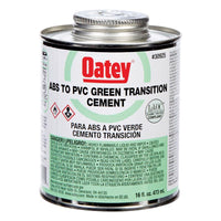 Oatey Green Transition Cement For ABS/PVC 16 oz