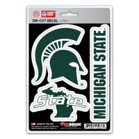 Michigan State University 3 Piece Decal Sticker Set