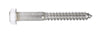 Hillman 1/2 in. X 4 in. L Hex Stainless Steel Lag Screw 25 pk