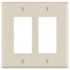 Leviton Decora Light Almond 2 gang Thermoset Plastic Decorator Wall Plate 1 pk