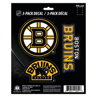 NHL - Boston Bruins 3 Piece Decal Sticker Set