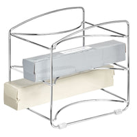 iDesign Classico Silver Steel Kitchen Wrap Organizer