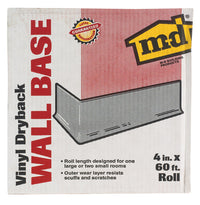 M-D 4 in. H X 4 in. W X 60 ft. L Prefinished Silver Gray Vinyl Wall Base