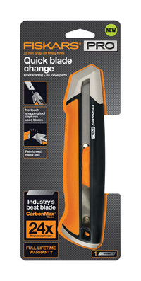 Fiskars Pro 6 in. Retractable Snap-Off Utility Knife Orange 1 pk